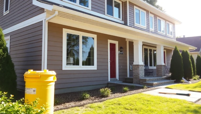 Stunning exterior renovations featuring vibrant new siding and paint for a modern home transformation.