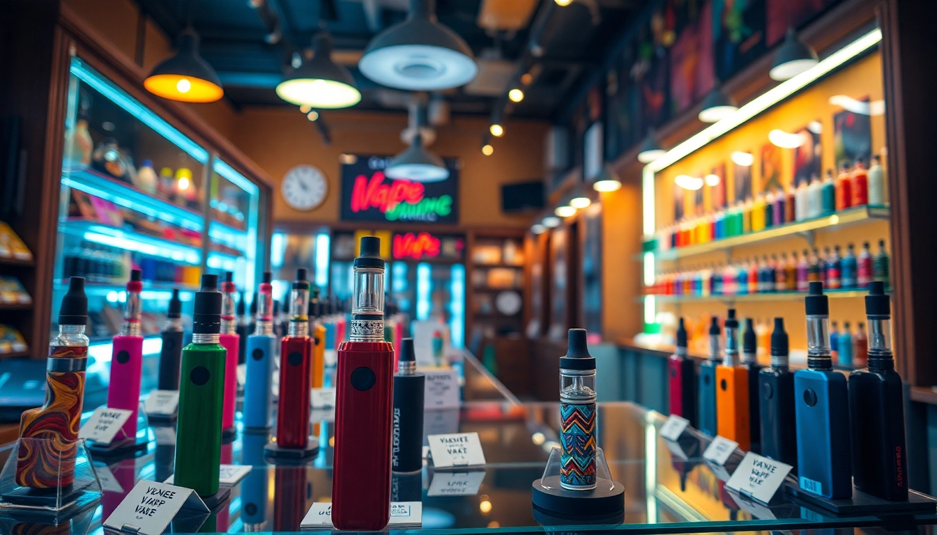 Explore dummy vapes price with an array of colorful products prominently displayed in a modern vape shop.