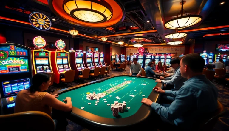 Experience the excitement of the best casino game with vibrant slot machines and enthusiastic players.