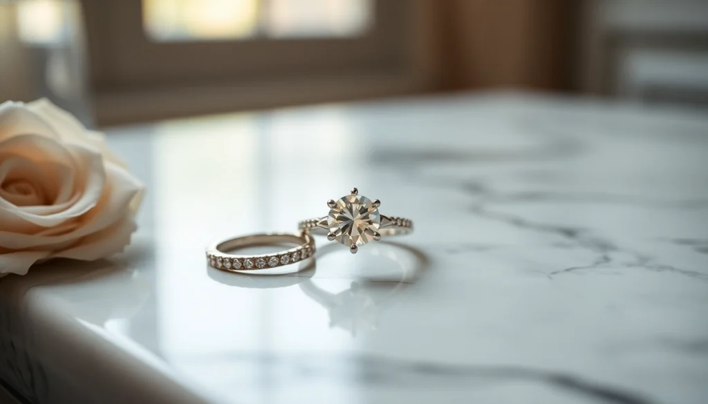 Showcase a stunning 2 carat engagement ring with a brilliant diamond and intricate band design.