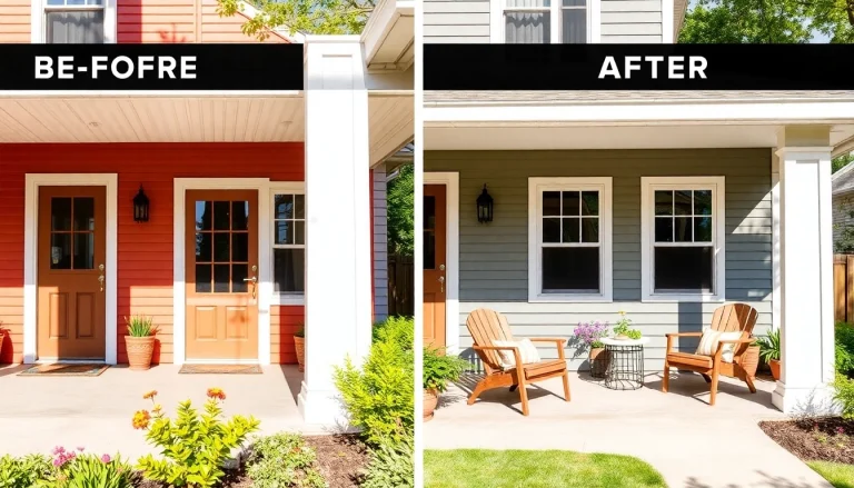 Revitalize your property's exterior renovations with vibrant new paint and modern landscaping.