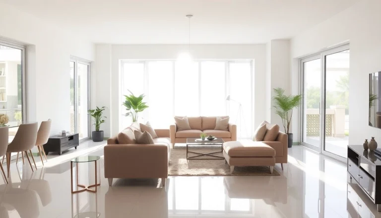 Transform your space with expert bond cleaning Logan, featuring a spotless living room filled with natural light.