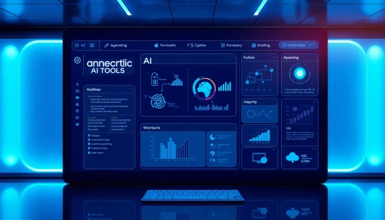 Highlight the innovative features of Agentic AI tools, showcasing autonomy and advanced functionality in a modern digital environment.