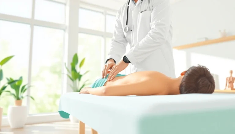 Chiropractor near me providing expert care to a patient in a serene clinic environment.