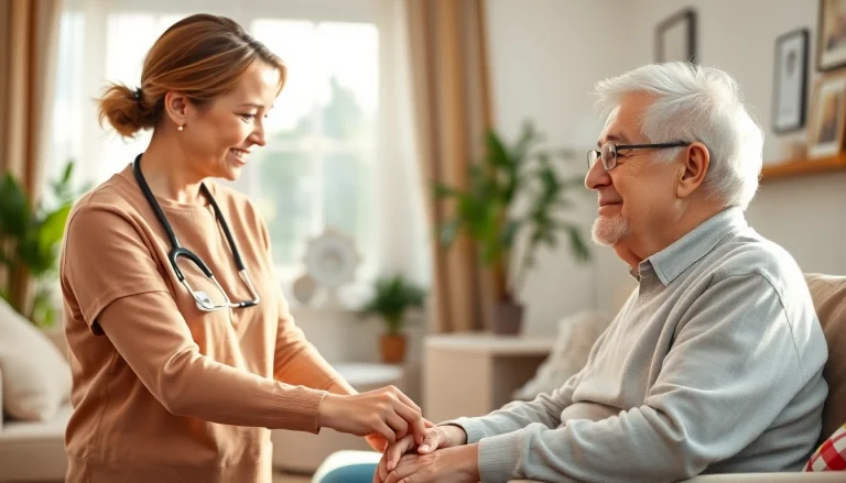 Provide compassionate austin senior home care with professionals in a warm living room setting.