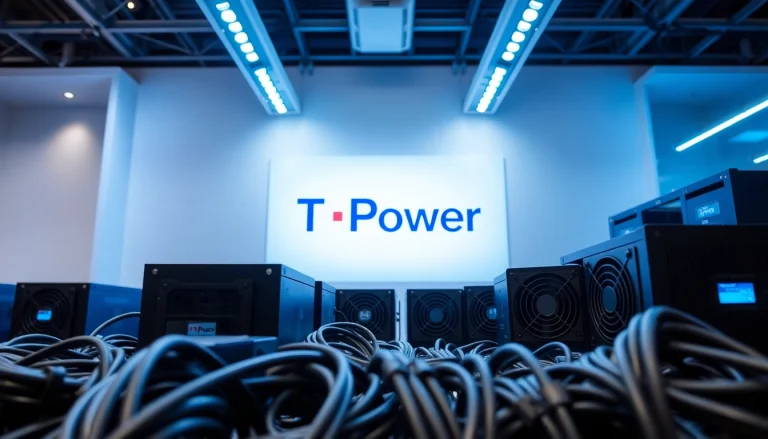 Showcasing premium TPower power supplies in a modern tech setting.