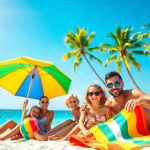 Enjoying beautiful sunsets on a Bahamas beach during Livingstone Vacations Bahamas Travel.
