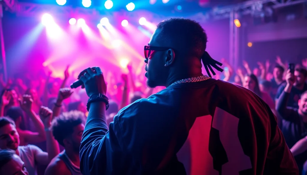 Engaging performance by BigMay202 showcasing energetic songs at a live concert.