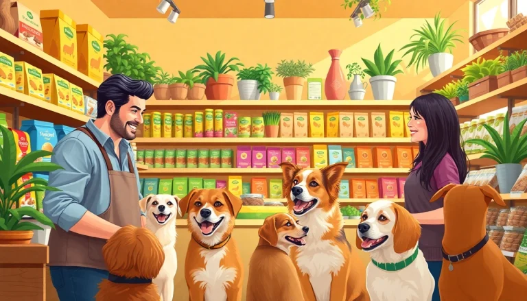 Healthy dog food store Vancouver showcasing vibrant ingredients and happy pets.