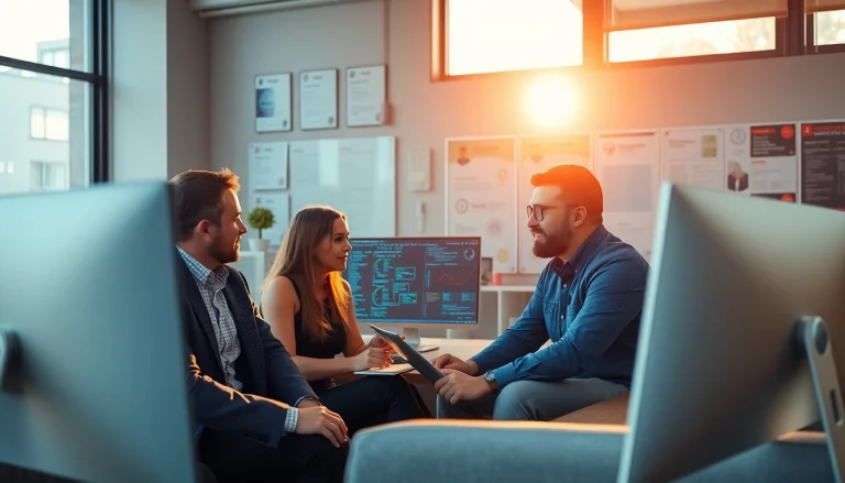 Enhance your understanding of cyber security services with a dynamic team discussion.
