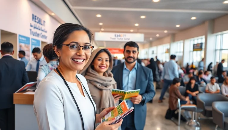 Facilitating ejari cancellation​ at a vibrant Real Estate Services Trustee Center in Dubai.