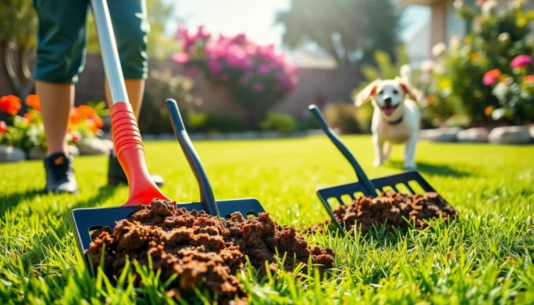 Alamo Ranch poop scooper cleaning a pet-friendly yard, ensuring a tidy environment.