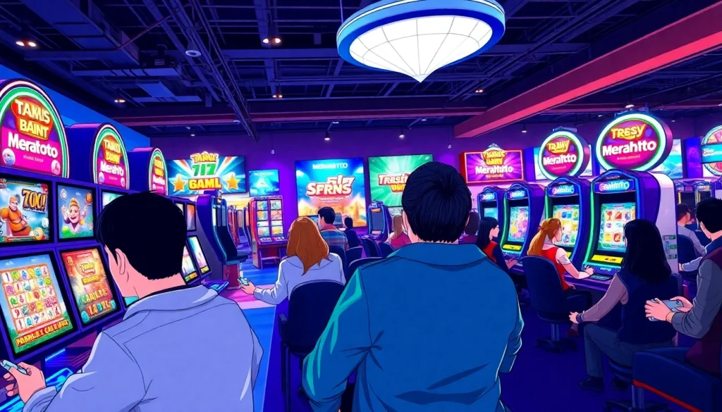 Merahtoto platform showcasing exciting online slot games with vibrant graphics.