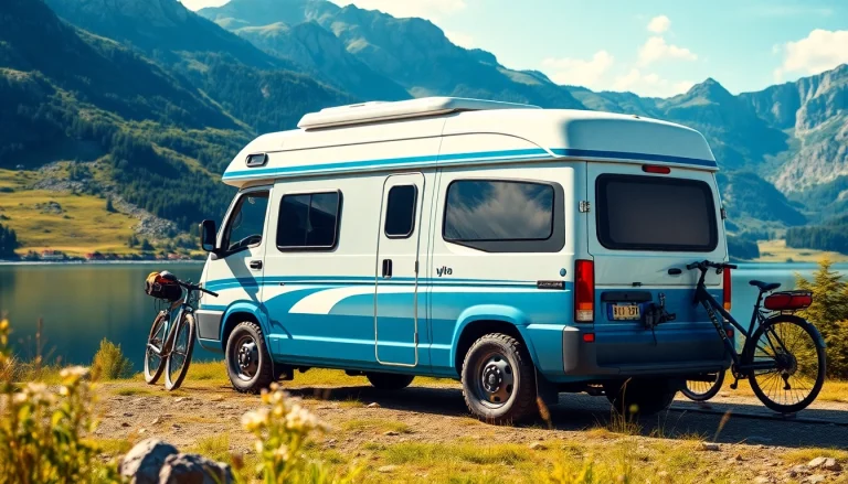 Showcase of JRP Campers parked in nature, inviting adventure and outdoor exploration.