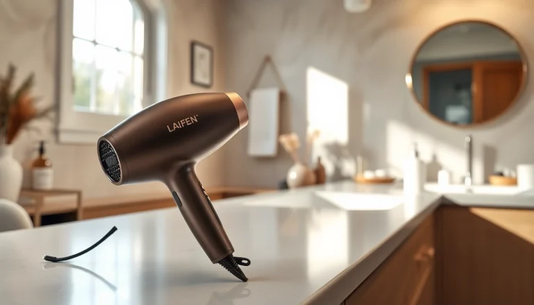 Transform your styling routine with the Laifen hair dryer, showcasing its sleek design and premium features.