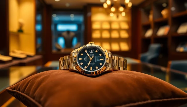 Sell luxury watch showcased beautifully on a velvet pillow, emphasizing its luxury appeal.