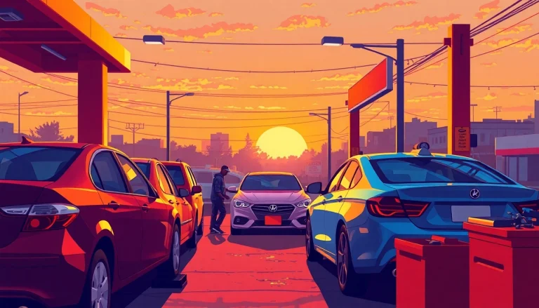 Get top-notch car service atlanta with skilled mechanics working on vehicles in a dynamic service station.
