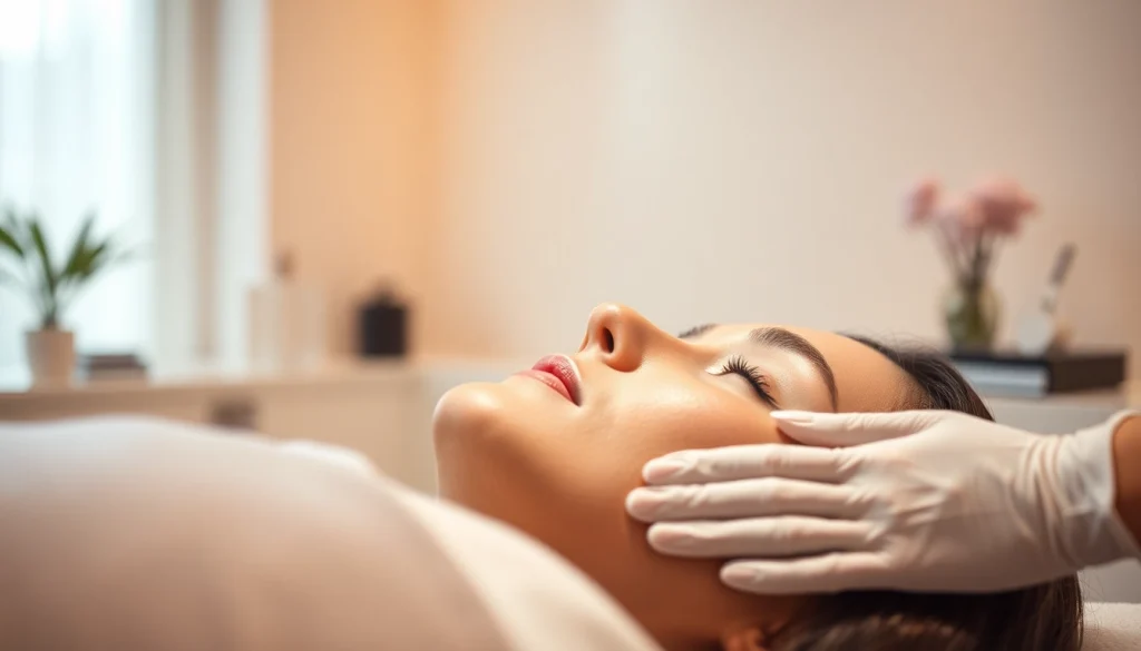 Fadenlifting Zürich treatment in a tranquil beauty clinic setting, showcasing the expertise of practitioners.