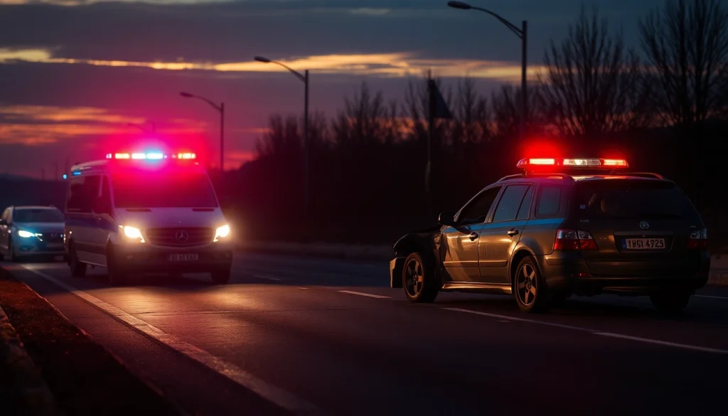Düzce haber son dakika: Emergency responders at a traffic accident scene, highlighting critical intervention efforts.