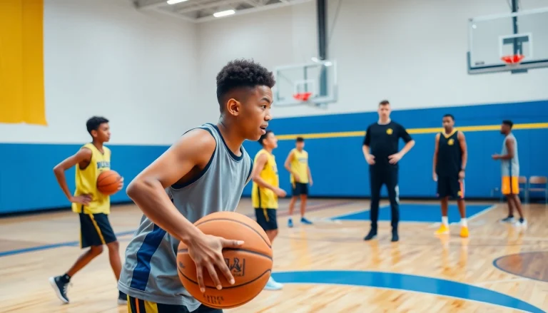 Young athletes enhancing their skills at Takeover Basketball Academy during an energetic training session.