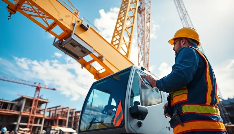 Engaging scene of NVQ Level 4 Crane supervisor answers in action at a construction site
