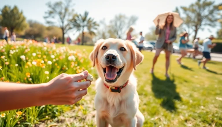 Engaged dog trainer demonstrating effective techniques at a Dog Training Irvine class.