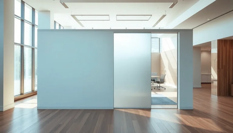 Enhance spaces with a sleek sliding partition wall that offers stylish versatility.