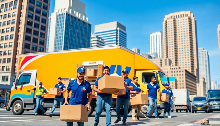 Queens movers loading a moving truck, showcasing expert teamwork and professionalism in action.