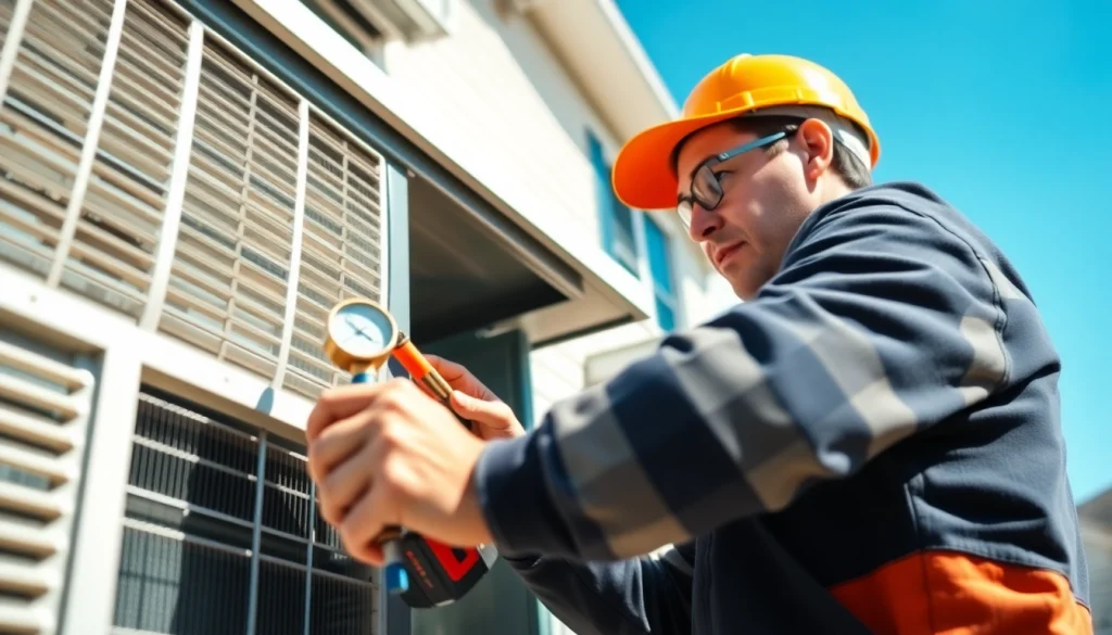 Expert AC repair technician servicing unit in Glendale, AZ, ensuring optimal cooling performance.