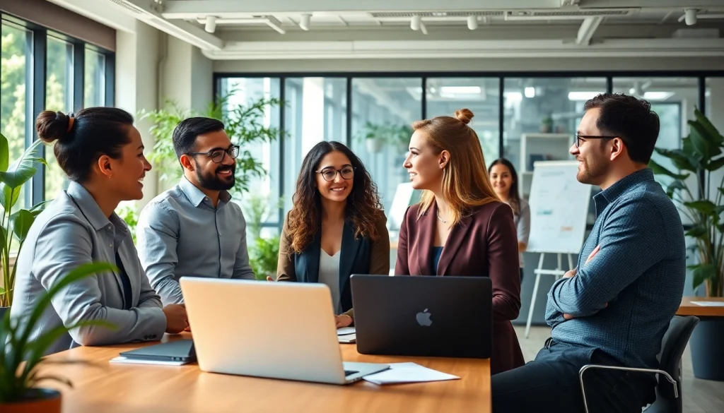 Discussing startup business loans for bad credit guaranteed in a bright office environment with diverse entrepreneurs.