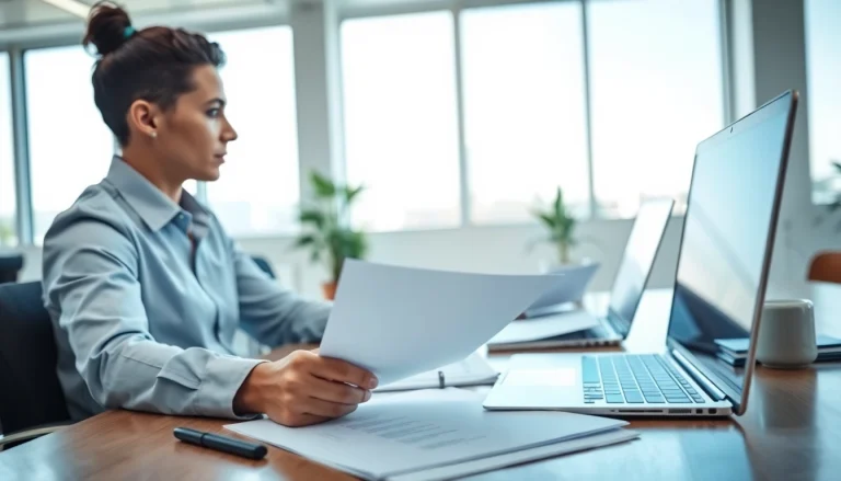 Enhance document verification accuracy with detailed analysis in a professional office.