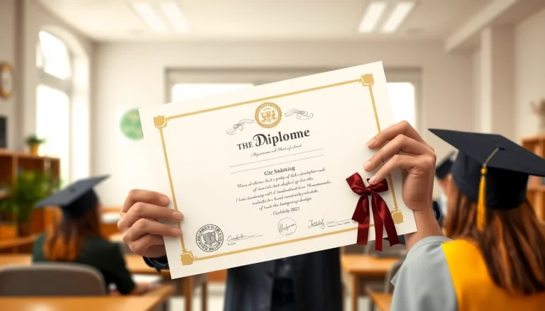 Showcase a person celebrating with a realistic fake diploma to buy a fake diploma online.