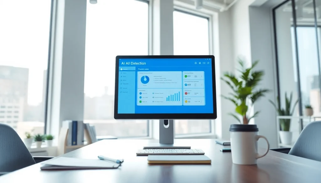 Analyze text quickly with the AI checker displayed on a modern computer interface.