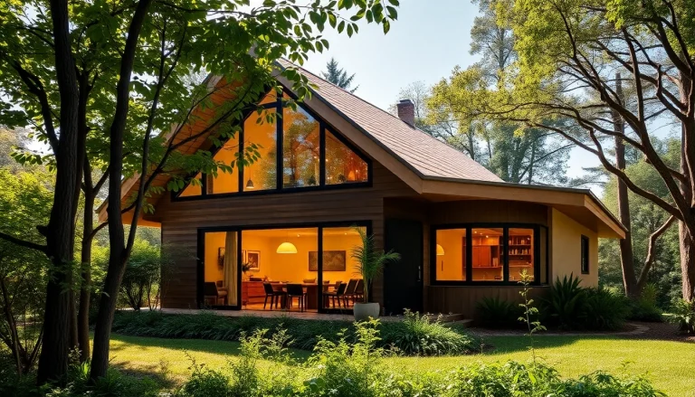 Explore sip house projects showcasing sustainable designs and lush greenery for environmental harmony.