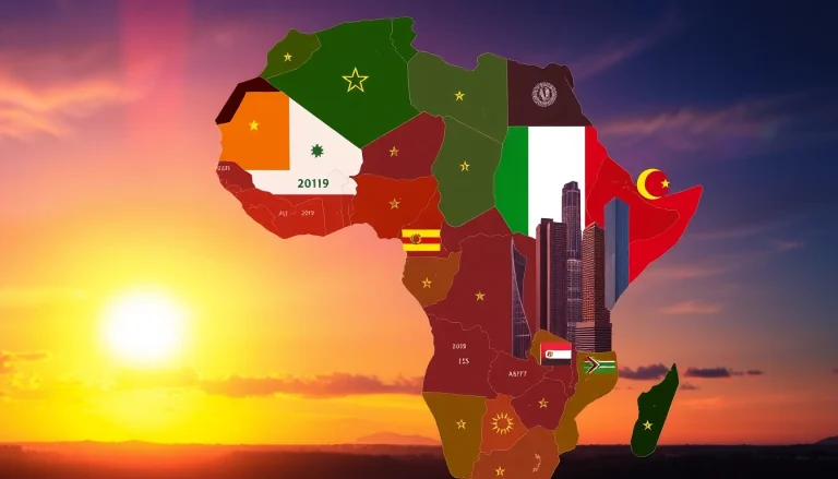 A colorful graphic showcasing Africa Russia summit news through interconnected maps and diplomatic symbols, emphasizing collaboration.