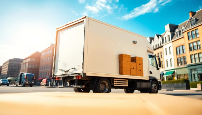 Efficient east London removals truck showcasing professional moving services in an urban setting.