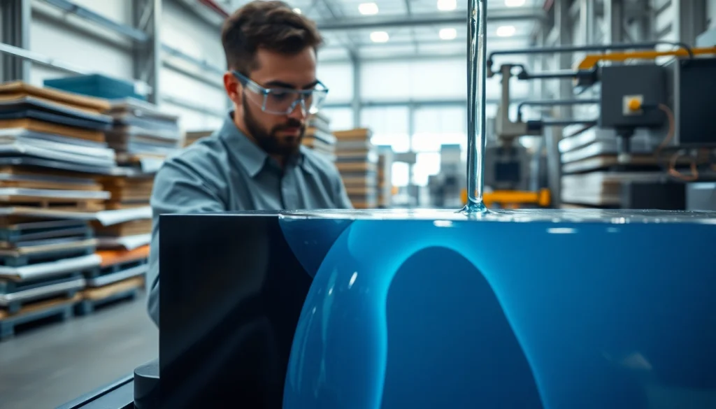 Apply infusion resins during a precise composite manufacturing process in a high-tech setting.