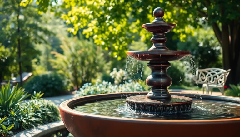 Gestalte deinen Garten mit einem eleganten cortenstahl brunnen als Blickfang und beruhigendes Wasserspiel.