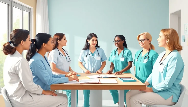 Nurses collaborating in a supportive environment related to VDAP initiatives.