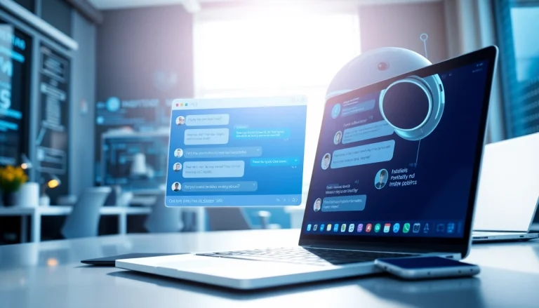 Boost engagement with an AI chatbot for website, showcasing user interactions and modern interface.