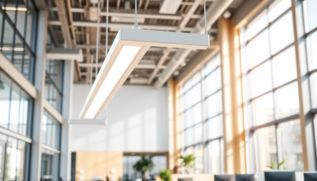 Illuminate your space with our stylish LED Linear Light in a modern office.