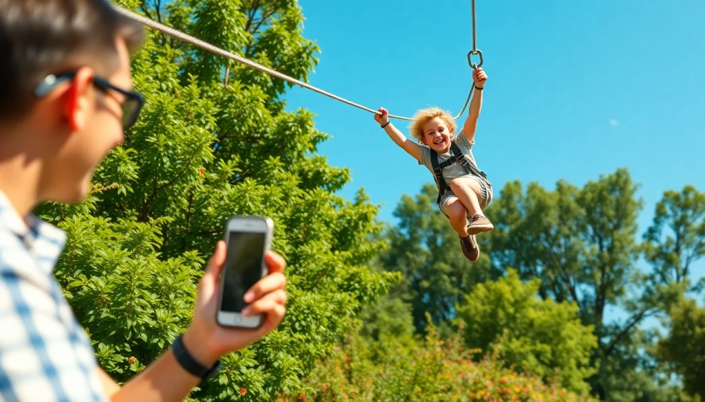 Family enjoying adventure on a ZIP WIRE KIT, surrounded by nature's beauty.
