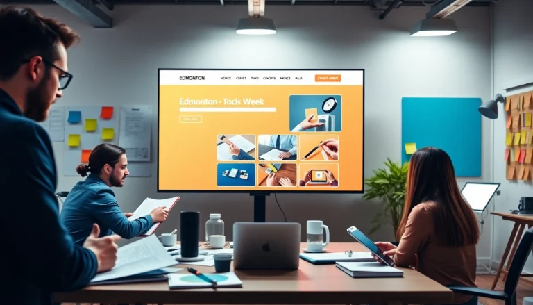Designing innovative web design edmonton solutions in a collaborative studio environment.