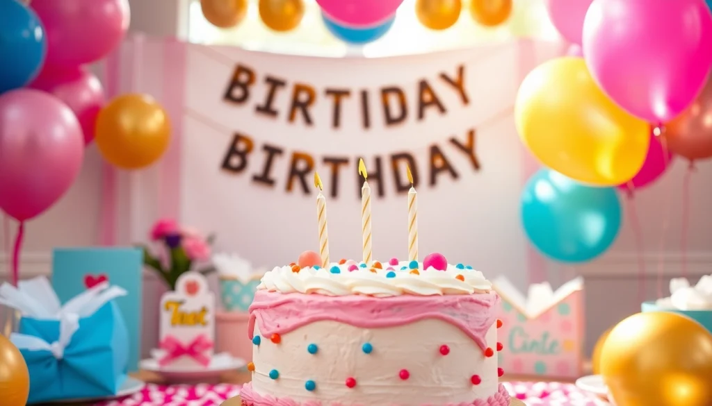 Celebrate a customizable birthday party with personalized decorations and vibrant settings.