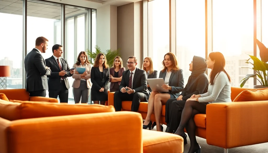 Headhunter Hagen präsentiert ein engagiertes Team von Rekrutierern in einem modernen Büro.