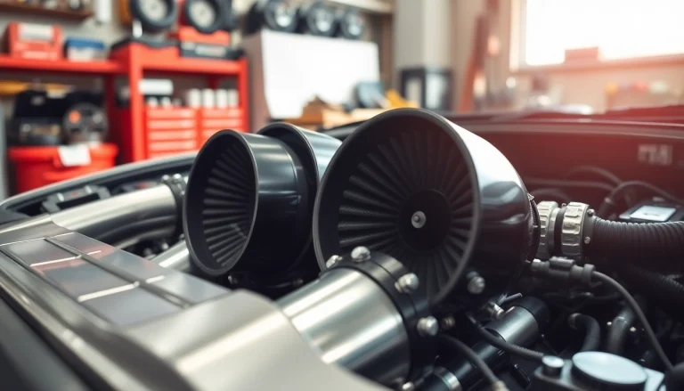 Optimize dual intake air system performance with details highlighted in a workshop setting.