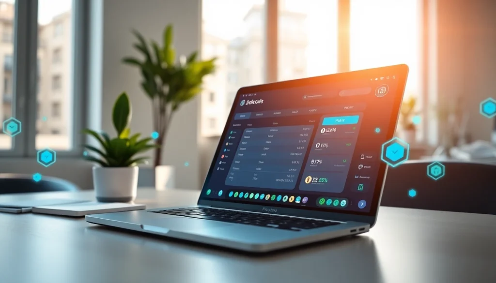 Manage your digital assets seamlessly with guarda on a modern workspace interface.