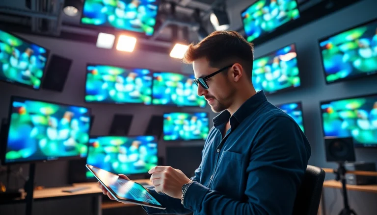Generate eye-catching videos with KlingAI Prompts in a vibrant studio setting.